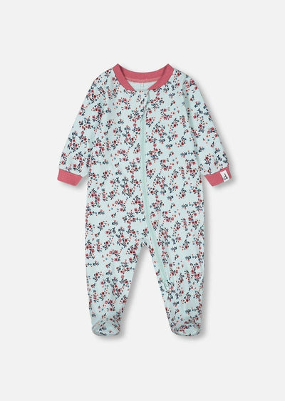 Organic cotton pajamas in beautiful blue floral pattern for maximum comfort and style