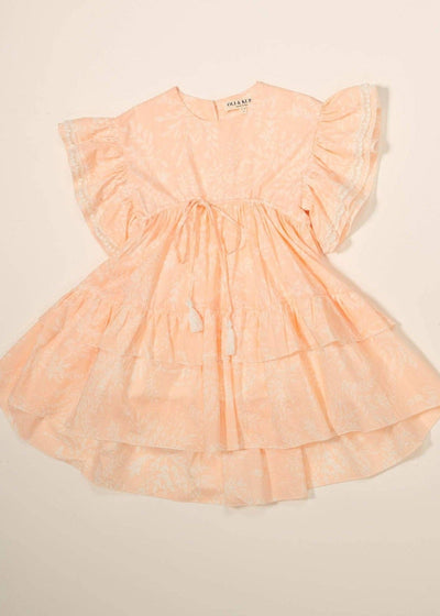 Peach Meadows Floral Dress in soft pastel colors, perfect for spring and summer events