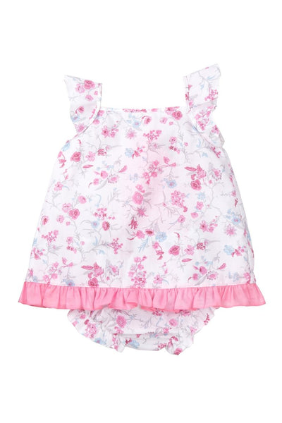 Rose Floral Ruffle Dress Set - Petit Confection
